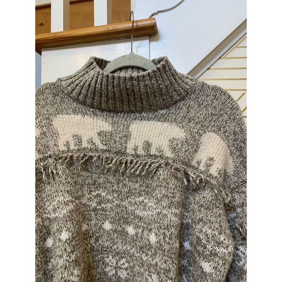 Loft Turtleneck Polar Bear Tassel Sweater - Picture 9 of 10